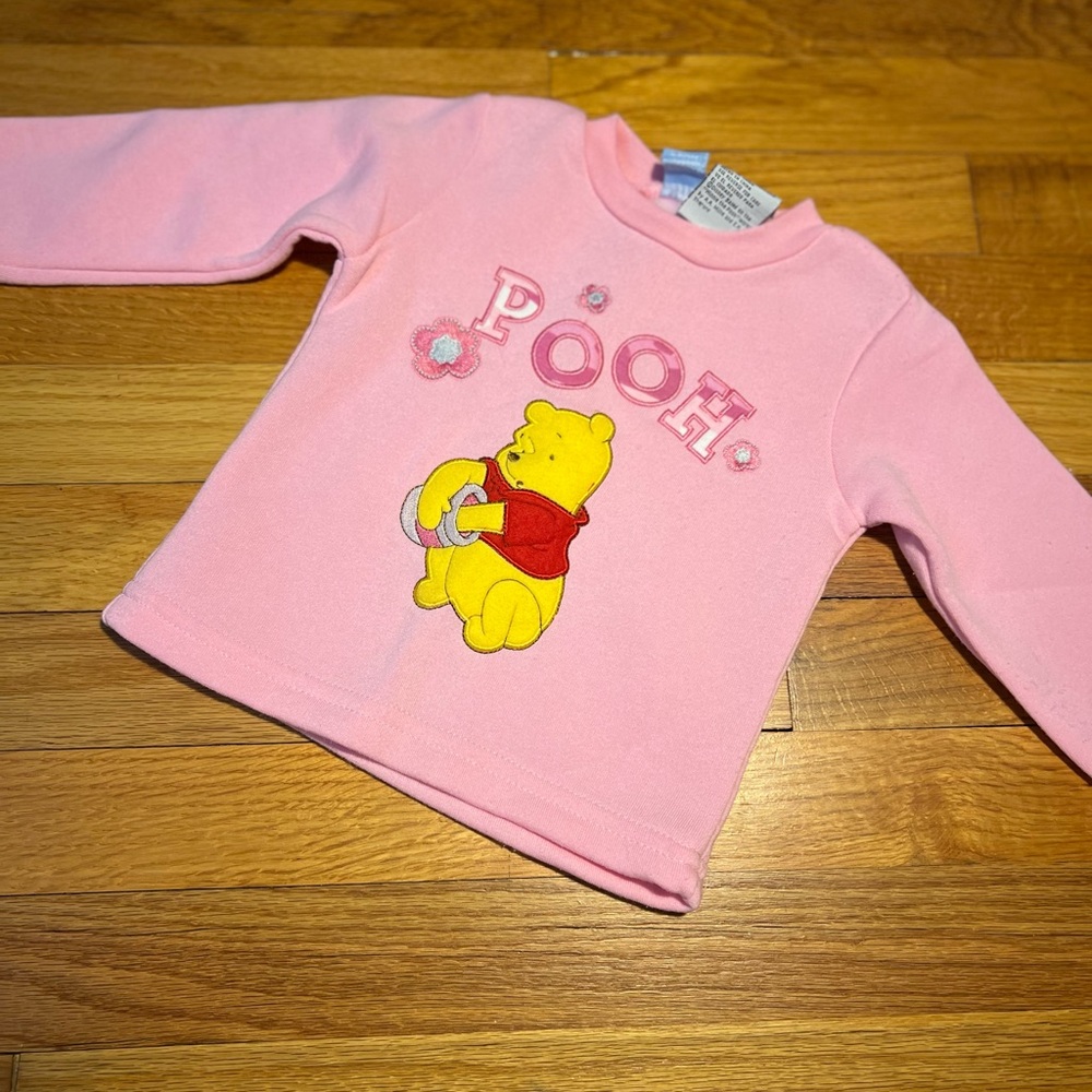 Disney Pink Pooh Kids Shirt vintage